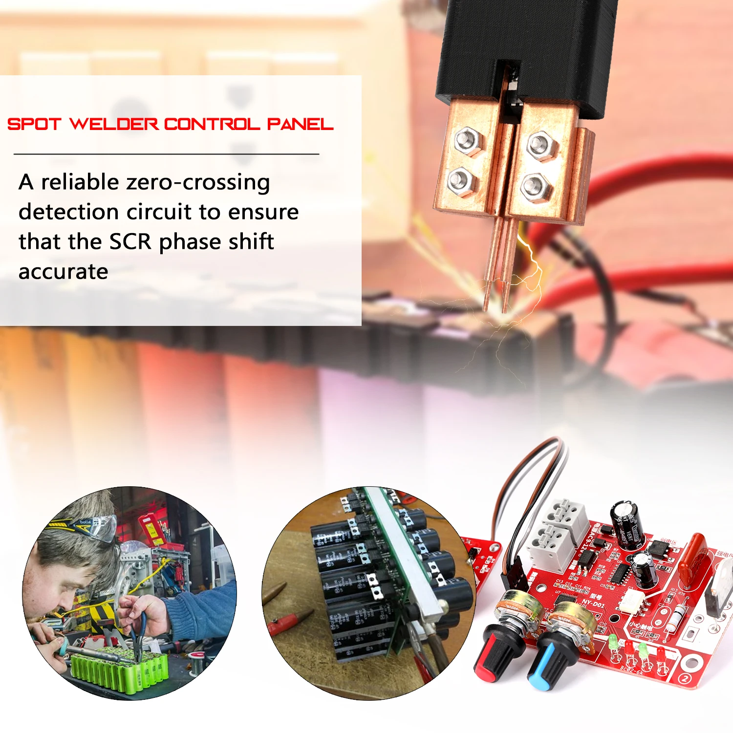 

Spot Welding Machine DIY Controller Panel Time and Current Control Function with Digital Display