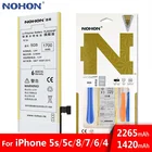 Nohon аккумулятор для iPhone 5S 5C 4 6 7 8 iPhone8 iPhone7 iPhone6 iPhone4 Батарея 8G 7G 6G 4G Замена высокого Ёмкость Bateria бесплатная инструменты