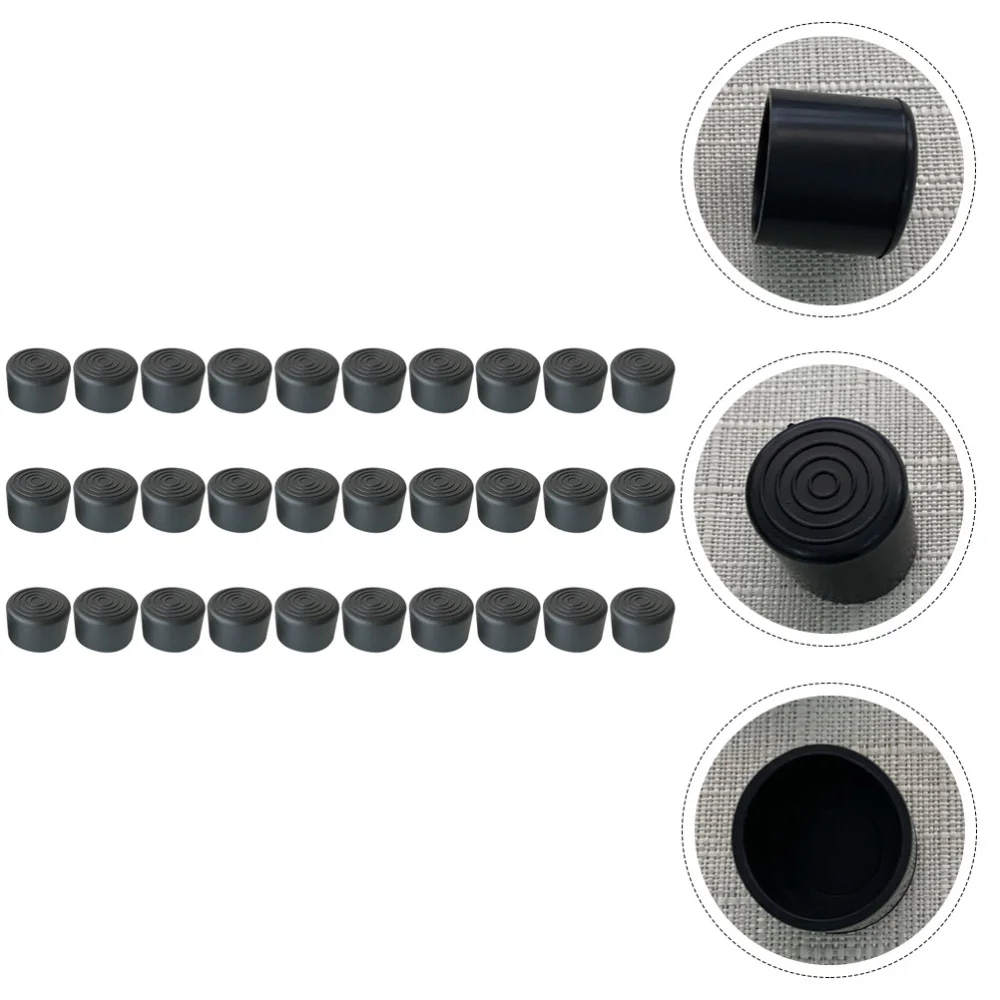 

100pcs Table Leg Rubber Cover 25mm Round Furniture Leg Plug End Caps Tube Bungs