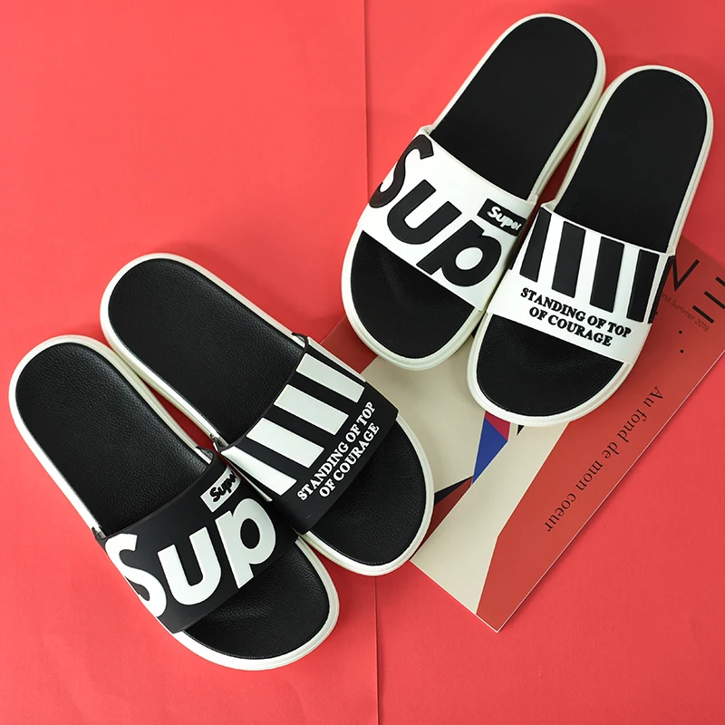 

Couple Models HUCHAO Slippers Trend Wild Thick-Soled Non-Slip Sandals Summer Slippers Men Beach Shoes Men And Women Slippers