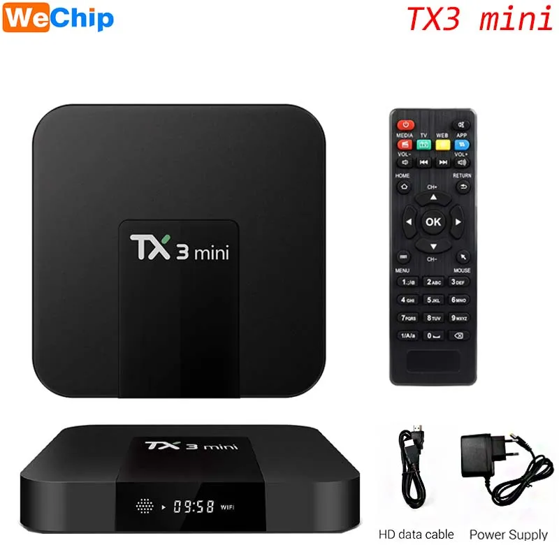 TX3 Mini Android 7 1 Смарт ТВ бокс Гб + 8 2 16 Amlogic S905W четырехъядерный поддержка H.265 4K