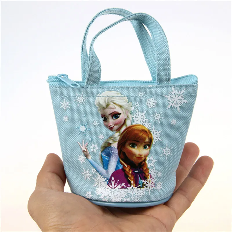 Disney с изображением мультипликационных персонажей для Детей Портмоне Эльзы из мультфильма "Холодное сердце", монета сумка подарок для мальчиков и девочек мини холст сумка для хранения для детей «Анна» мини-сумка для макияжа