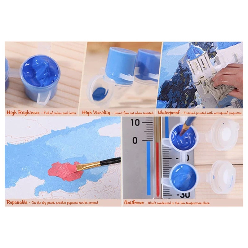 DIY Oil Painting Paintworks Paint By Number for Kids and Adults Beginners Make Your Own Painting-Seaside Balcony | Дом и сад