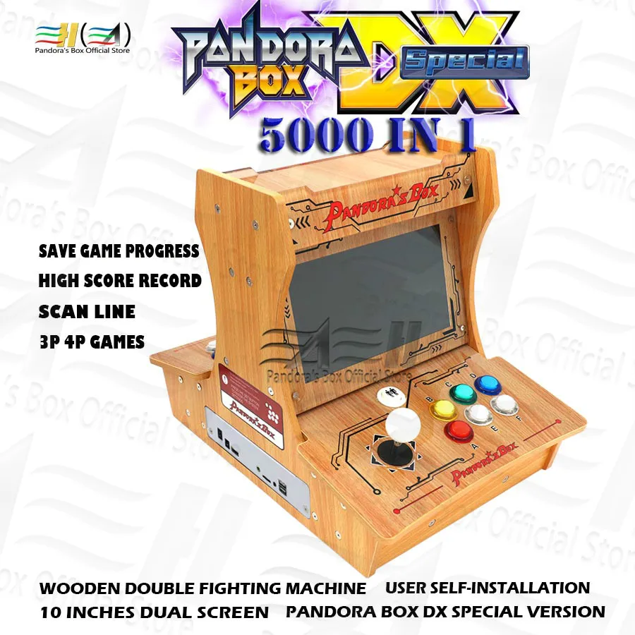 2021 Pandora Box DX Special 5000 в 1 бартоп деревянная мини Аркада Самостоятельная установка