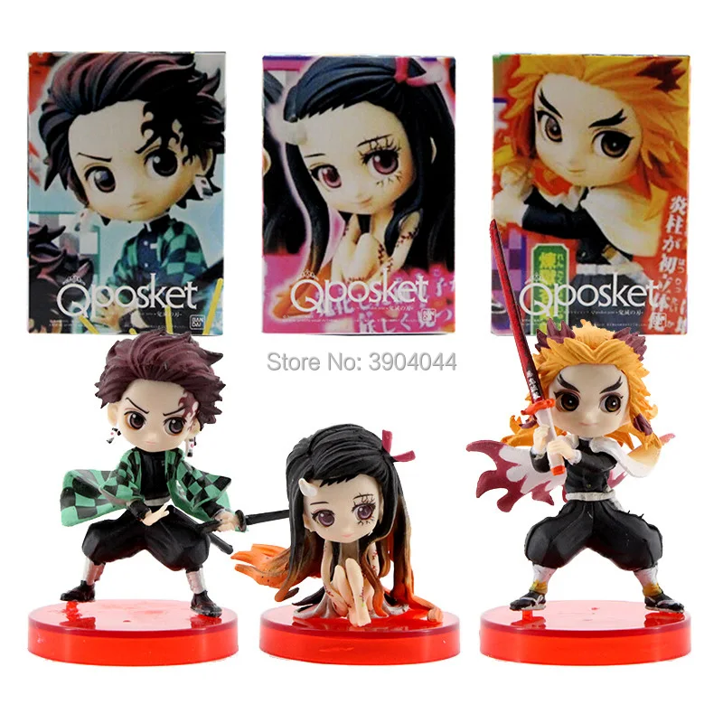 2/3/4/5/6/шт. Уничтожитель демонов Nezuko Zenitsu Tanjirou Giyuu Inosuke Q Ver. Фигурки героев аниме Kimetsu