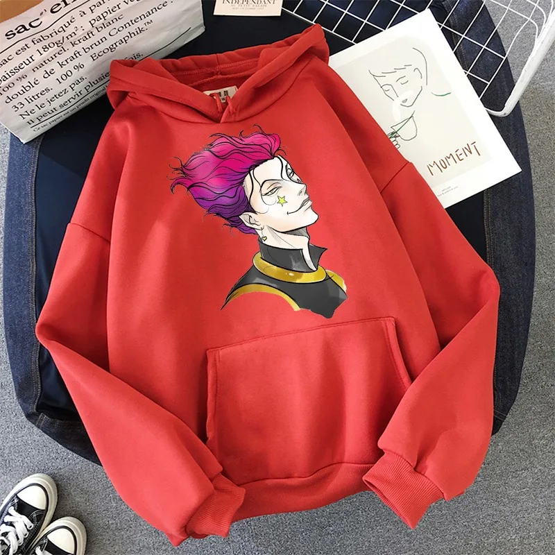 Зимний пуловер Hisoka morow с рисунком аниме свитшоты для женщин и мужчин милый котом