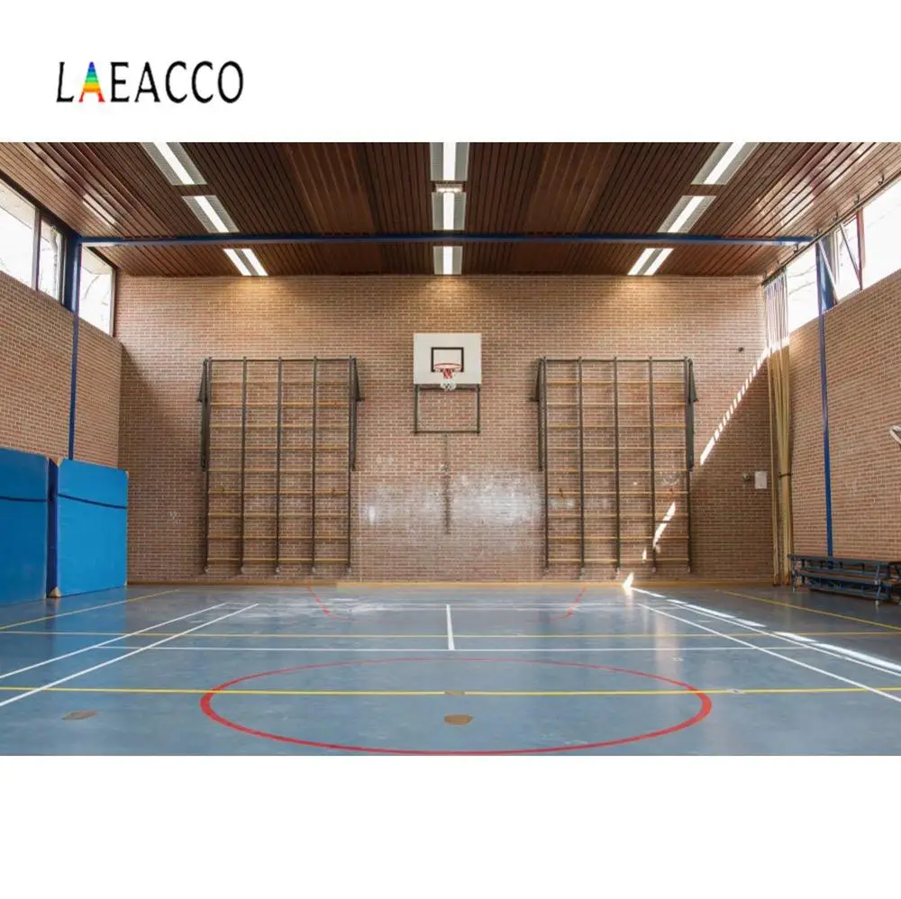 Laeacco старый стадион корзина площадка спорт ребенок интерьер фотографии фон фото