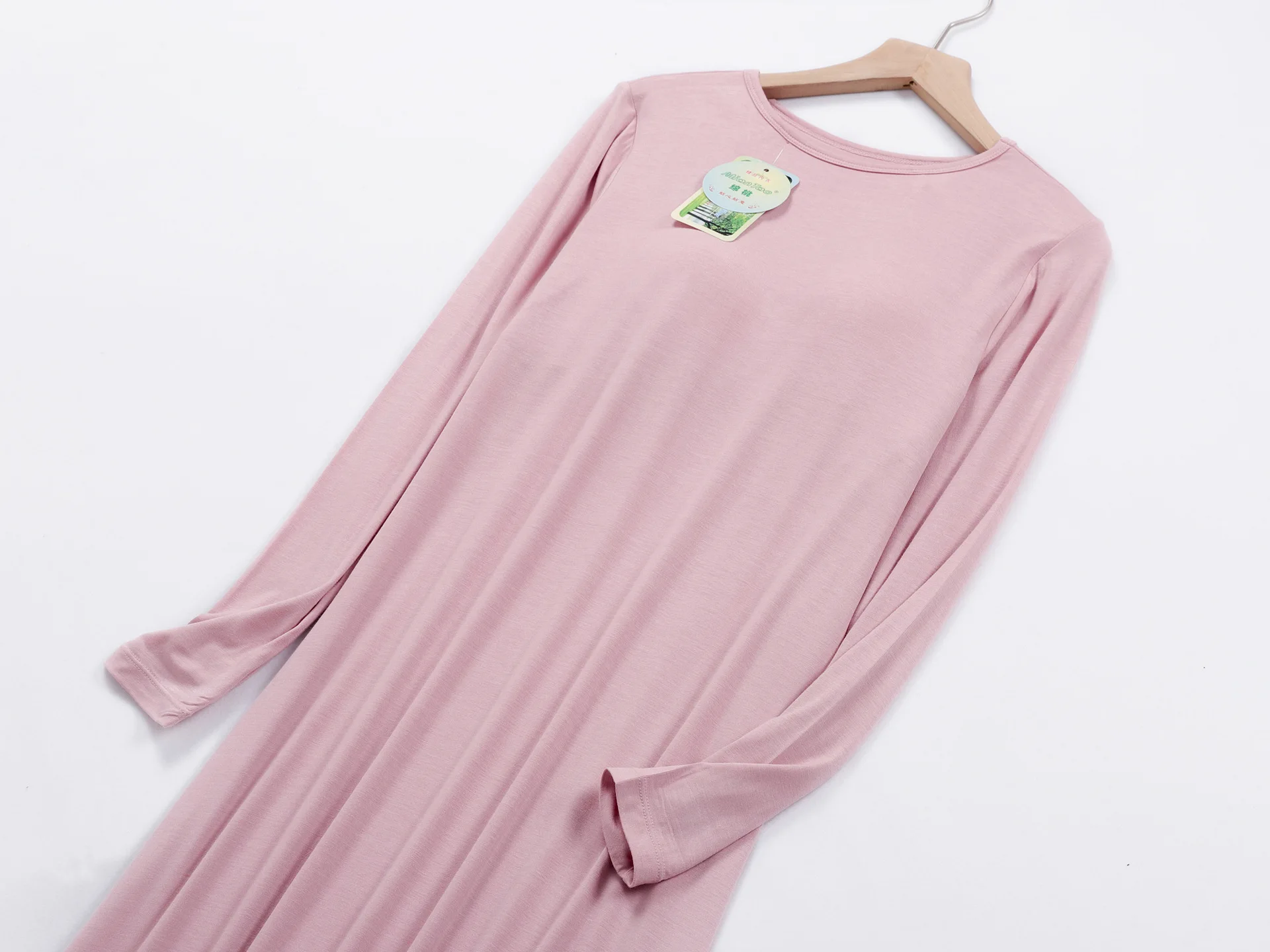 Neue Modale Baumwolle Nacht Kleid Frauen Langarm Frühling Herbst Nachtwäsche Lose Damen Homewear Nachthemden Nuisette Femme M-2XL – Detail 2