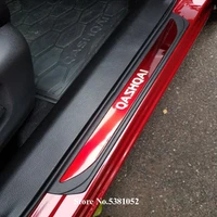 stainless steel plastic door sill trim scuff plate guard protector 4pcs for nissan qashqai j11 accessories 2017 2018 2019