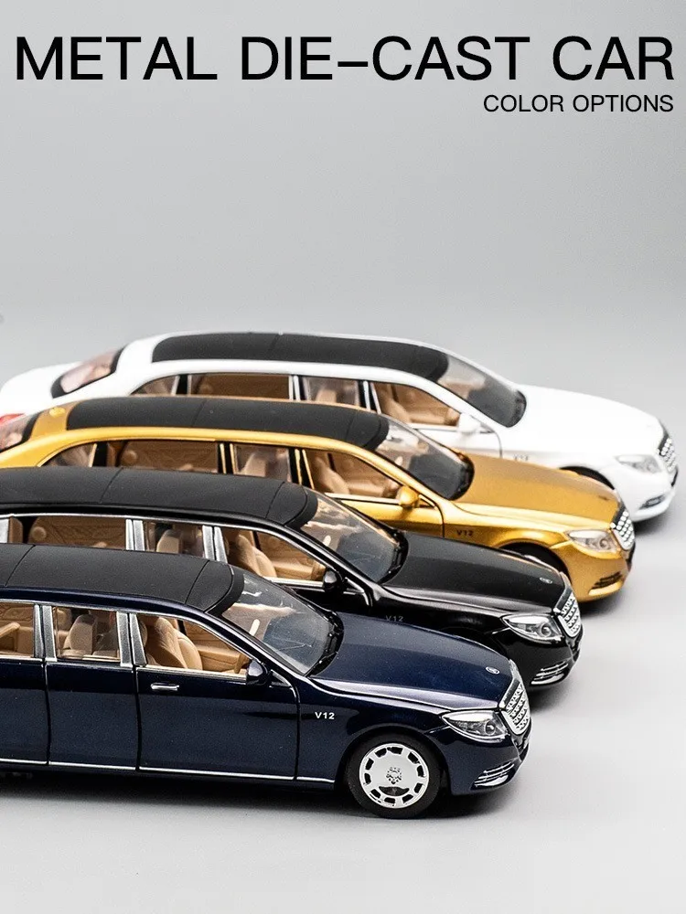 1/32 Maybach литая под давлением Металлическая Модель сплав Высокая симуляция автомобиля 6 дверей открывающийся подарок на день рождения инерционные игрушки для детей hotwheeling