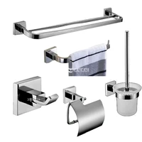 new hot k 15213t cp bathroom accessories sus304 of stainless steel bathroom 5 piece set of chrome finished suit pendant equipmen
