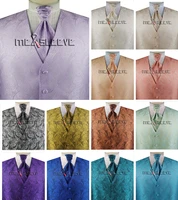 new design colorful mens paisley weddingsuittuxedo waistcoat set
