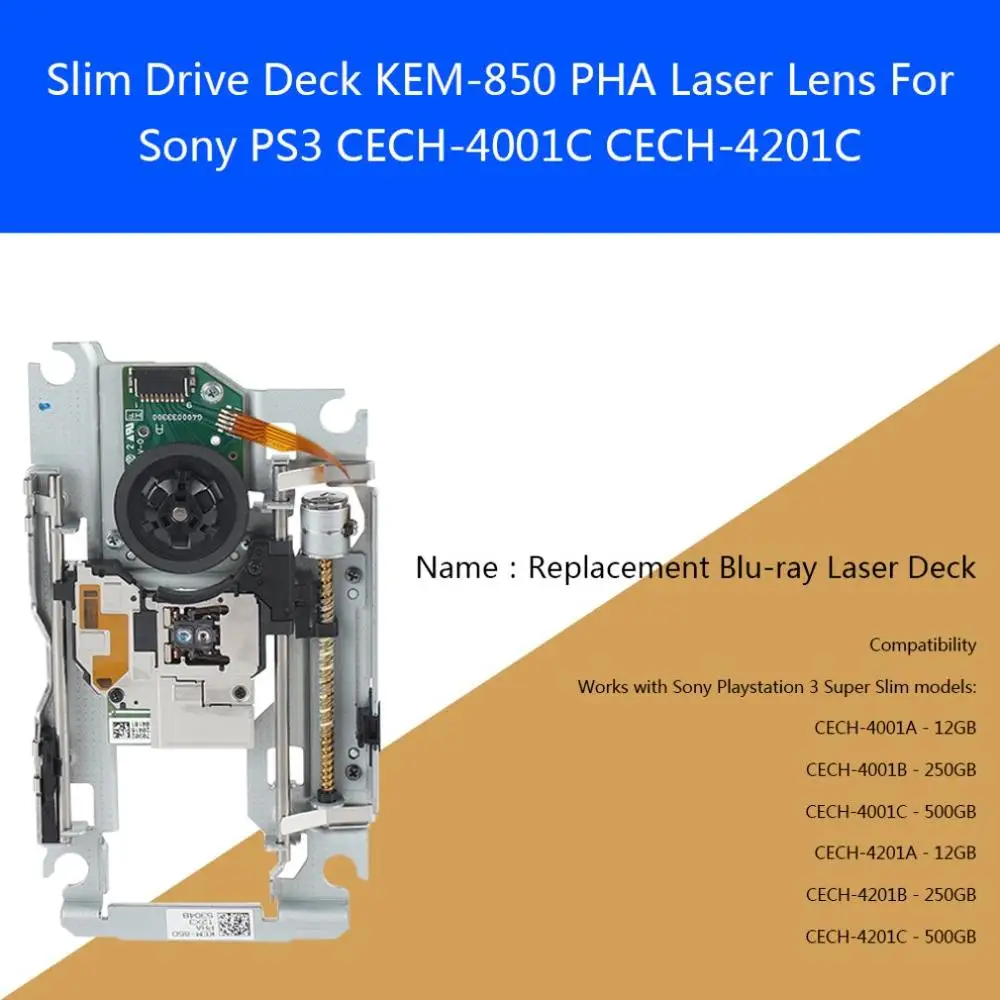 Супер тонкий диск палуба KEM 850 PHA лазерный объектив для sony PS3 CECH 4001C 4201C|Запасные