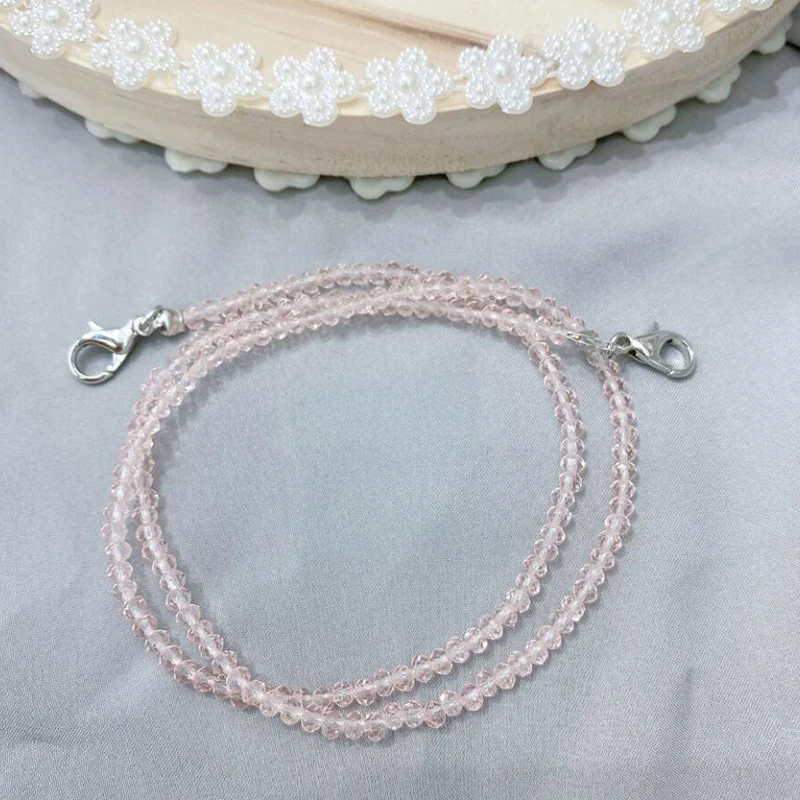 

Face Mask Lanyard Colorful Beads Luxury Jewelry Chain Hanging Neck Holder Decorative Halter Rope Lanyard String Link Lanyard New