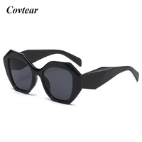 unique orange green square cat eye sunglasses for women new brand gradient elegant big frame sun glasses female irregular shades