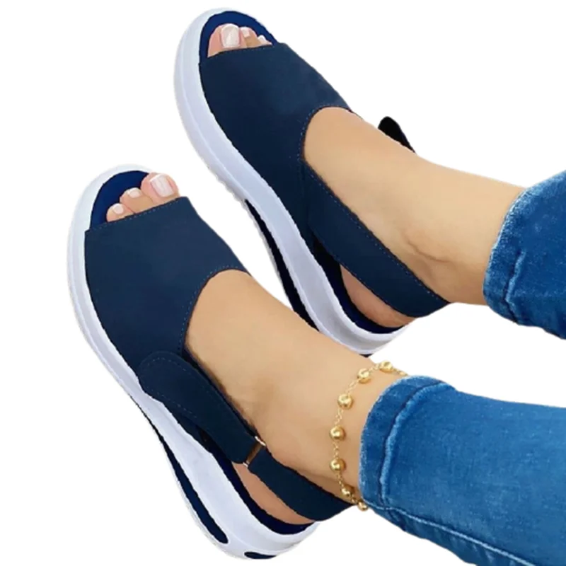 

2021 New Summer Shoes Women Soft Wedge Platform Sport Sandals Woman Open Toe Casual Beach Shoes Zapatos De Mujer Women Sandals