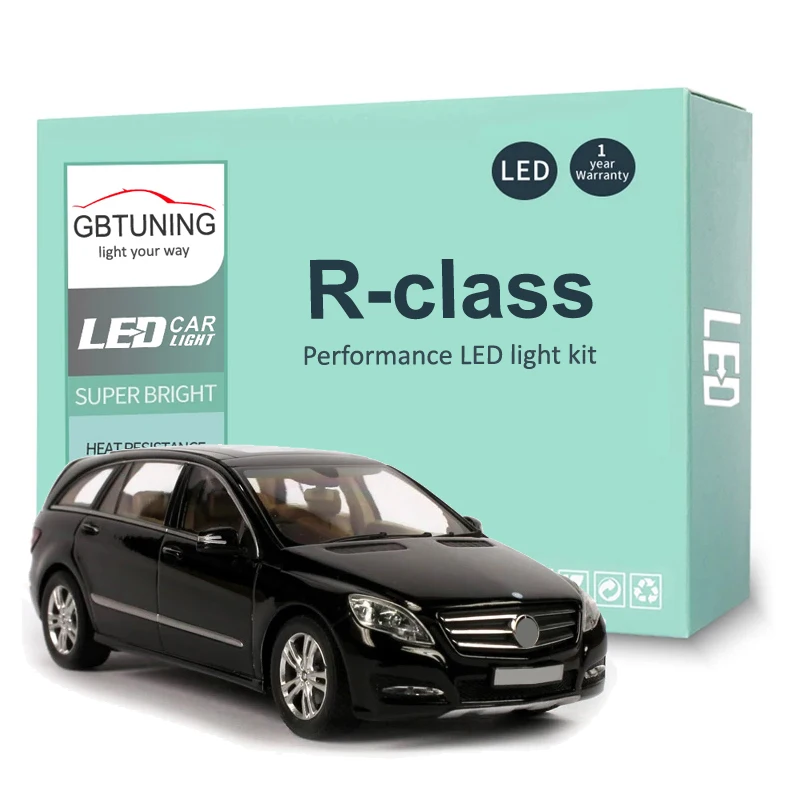 Фото Комплект светодиодных ламп для салона Mercedes Benz R-Class W251 R320 R350 R500 2006-2014 23 шт. лампа Canbus