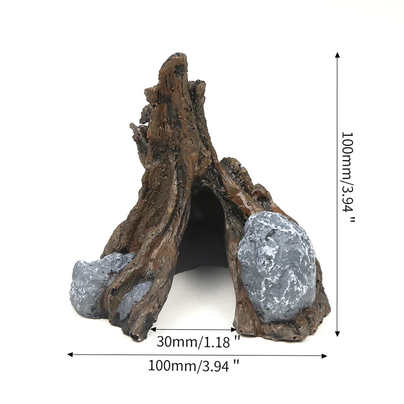 Экологическая смола горная рыба игровой домик на дереве Аквариум Украшение