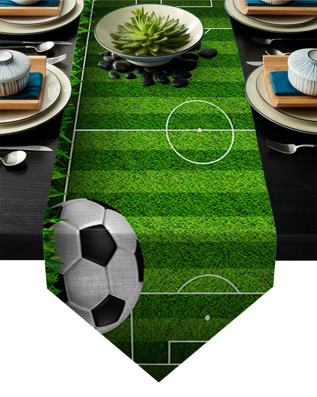Modern Table Runners Soccer Football Game Competition In Gymnasium Runner Home Decor Tablecloth Wedding Party | Дом и сад