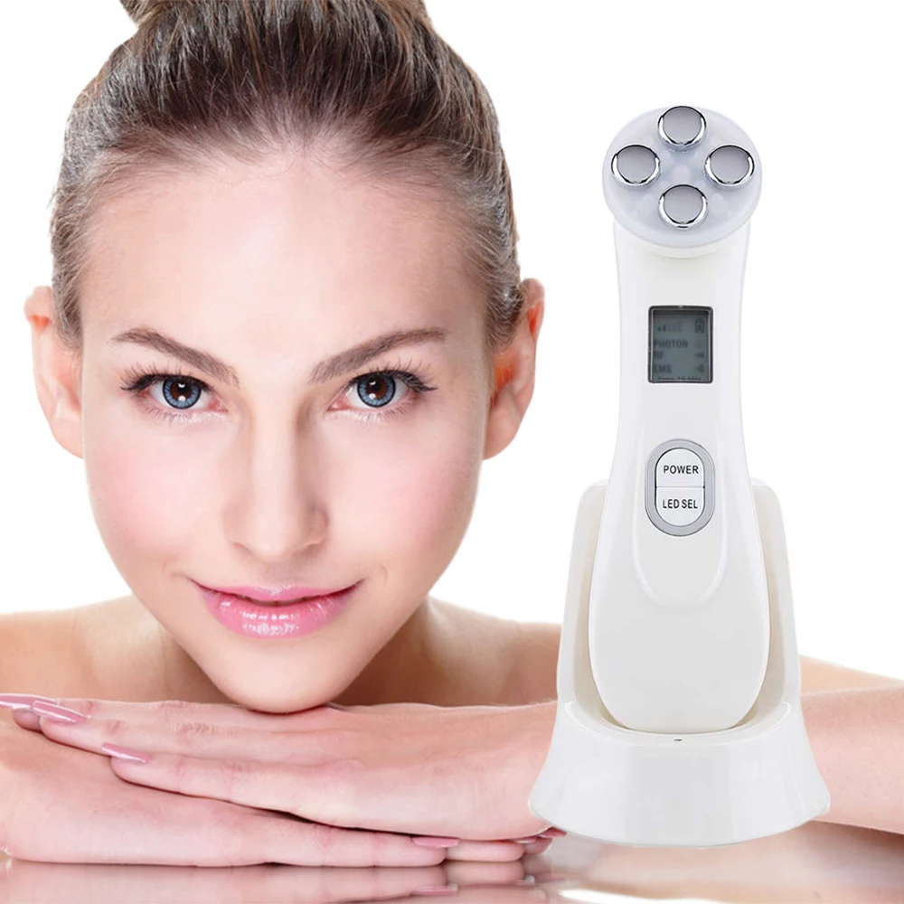 

5 in 1 Face Massager LED Skin Tightening Mesotherapy Facial Skin Care Face Skin Rejuvenation Remover Wrinkle