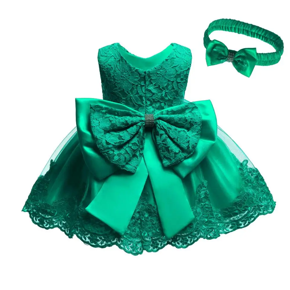 Платье для новорожденных девочек; платье на крестины; платье для первого дня рождения; рождественское платье для малышей; одежда с кружевным бантом для маленьких девочек; Новогодняя одежда