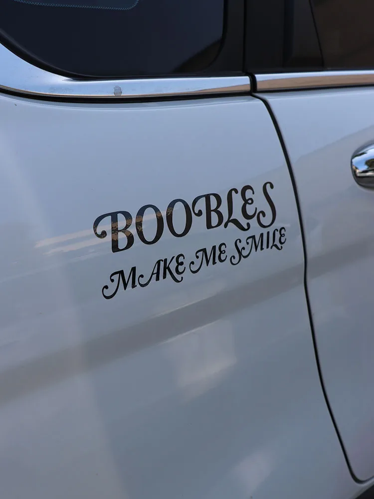 ZTTZDY 18CM*5.3CM Fashion Boobles Make Me Smiles Car Sticker Reflective Vinyl Decals ZJ2-0162 | Автомобили и мотоциклы