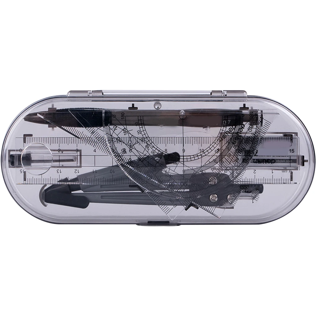 

New Product 8pcs Set of Drawing Compass Ruler Set Student Stationery Test Mathematics Learning Tool Gift Student Supplies Ruler