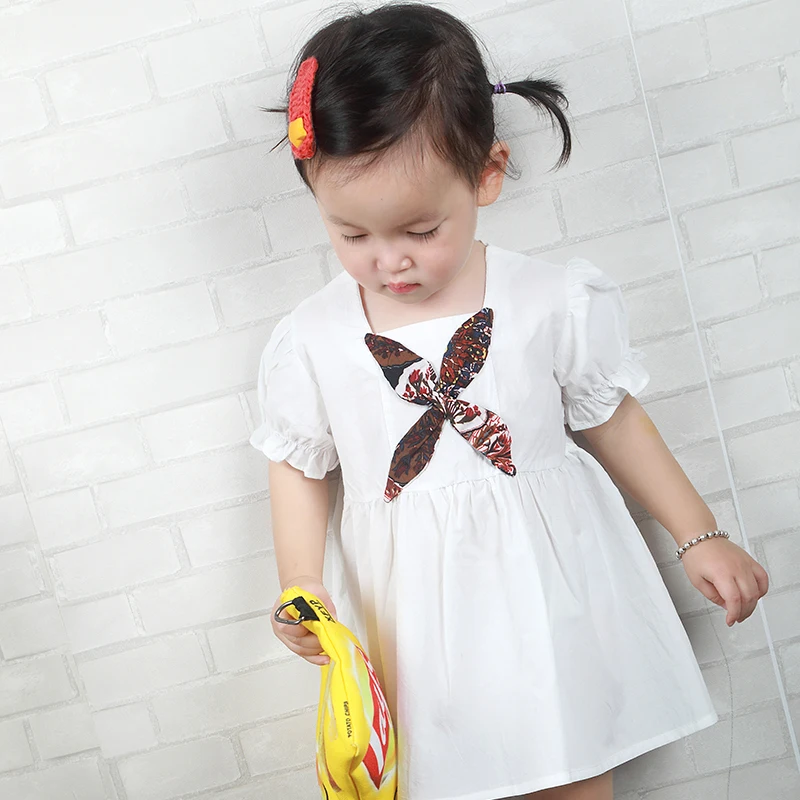 Платье принцессы в иностранном стиле для девочек Новинка 2020 года Летнее Детское