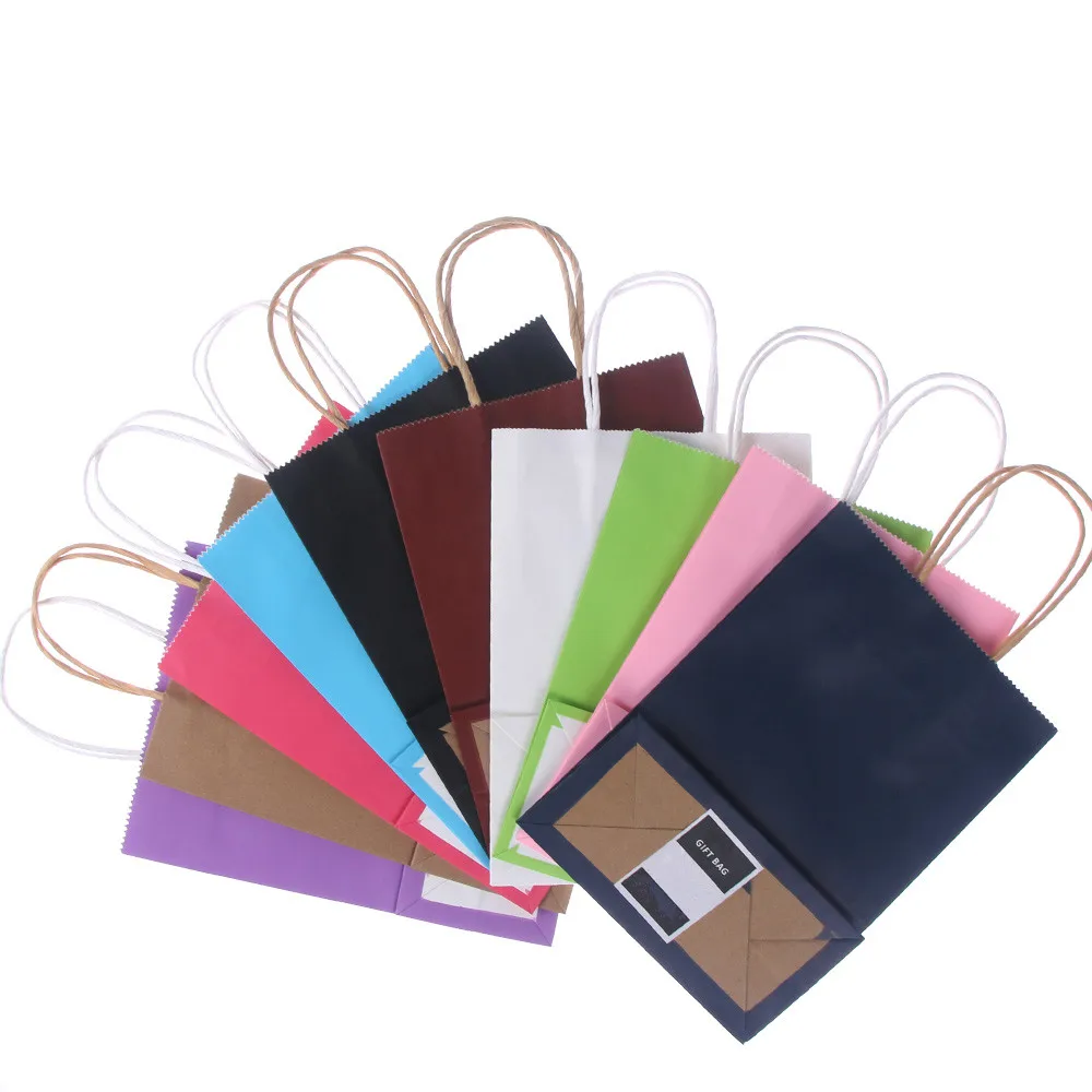 Для вторичной переработки 10 Цвета вечерние сумки Подарочный пакет из крафт