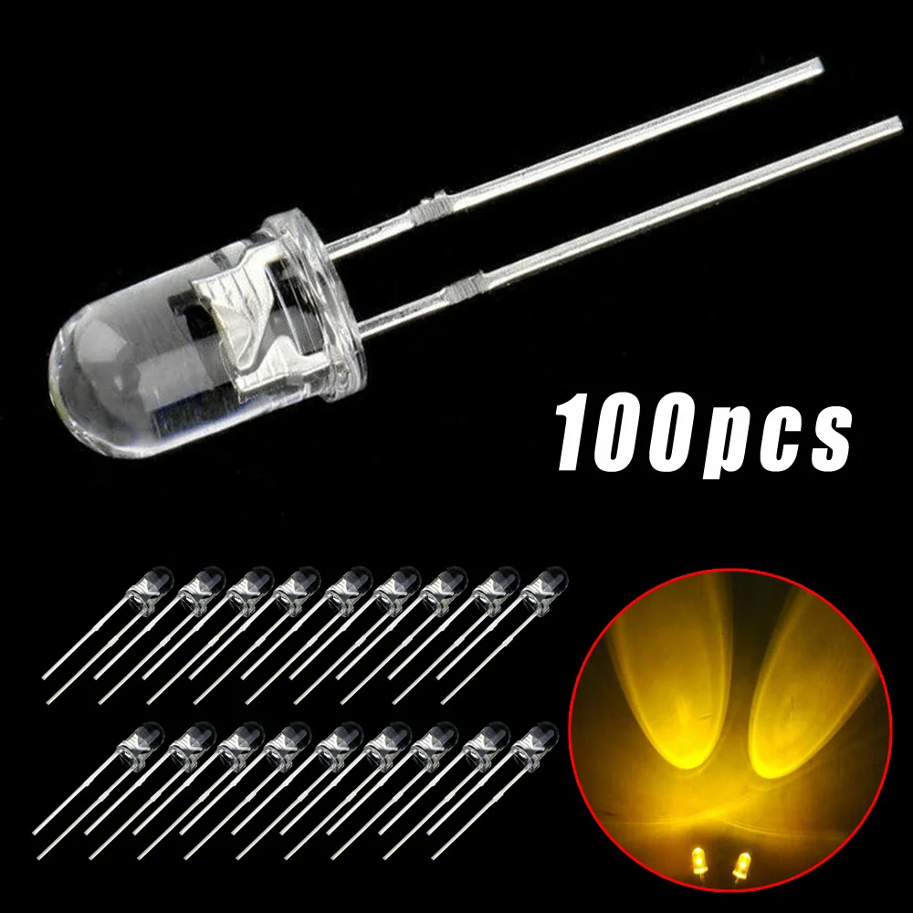 

Blinking LED Diodes Yellow Transparent 2.2-3V Electronic Replacement Equipment