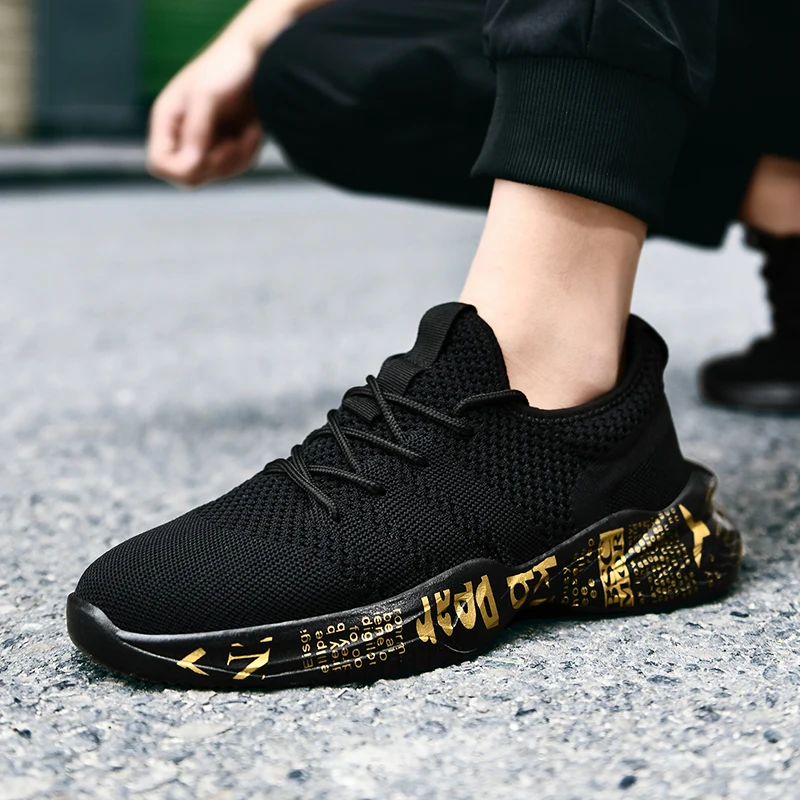 

2021 Summer New Men's Running Shoes Outdoor Breathable Sports Shoes Non-slip Lace-up Shoes Brand Men Sneakers Fitness Shoes L002