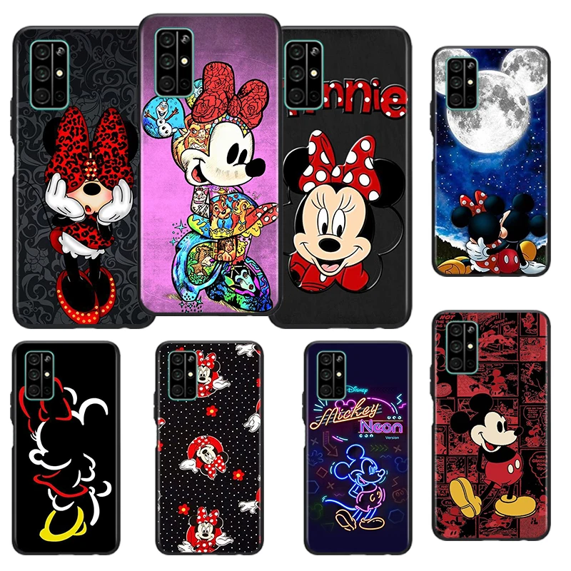 

Disney Mickey Mouse Cartoon Soft TPU For Honor Play 3E 8S 8C 8X 8 A 7S 7A 7C MAX Prime Pro 2019 2020 Black Silicone Phone Case