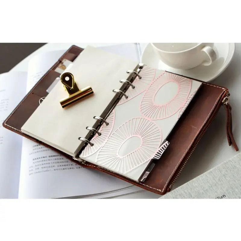 5Pcs Bronzing Leaf Paper Divider Index Separator for A5 A6 Loose Binder | Канцтовары для офиса и дома