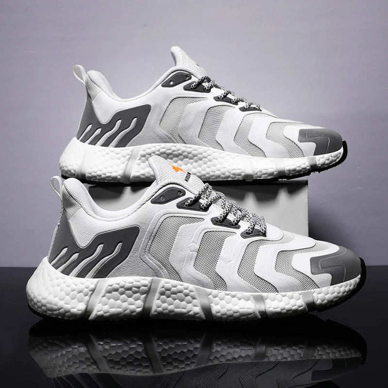 

Легкие дышащие мужские кроссовки, уличная удобная спортивная обувь для бега, большой размер 39-46