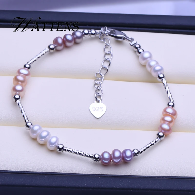 Браслет женский из натурального жемчуга белый модный браслет с жемчугом разных