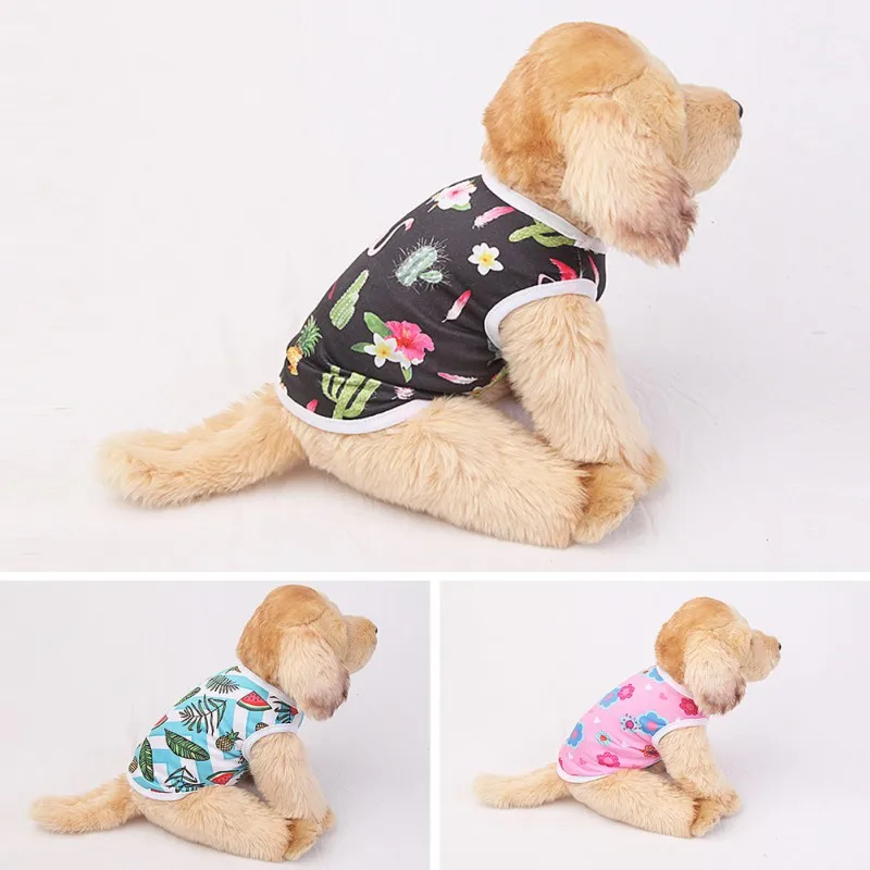 

Жилет для домашних животных, футболка, пушистая, тонкая, с принтом, без рукавов, для щенков, жилет для кошек, одежда для собак и кошек