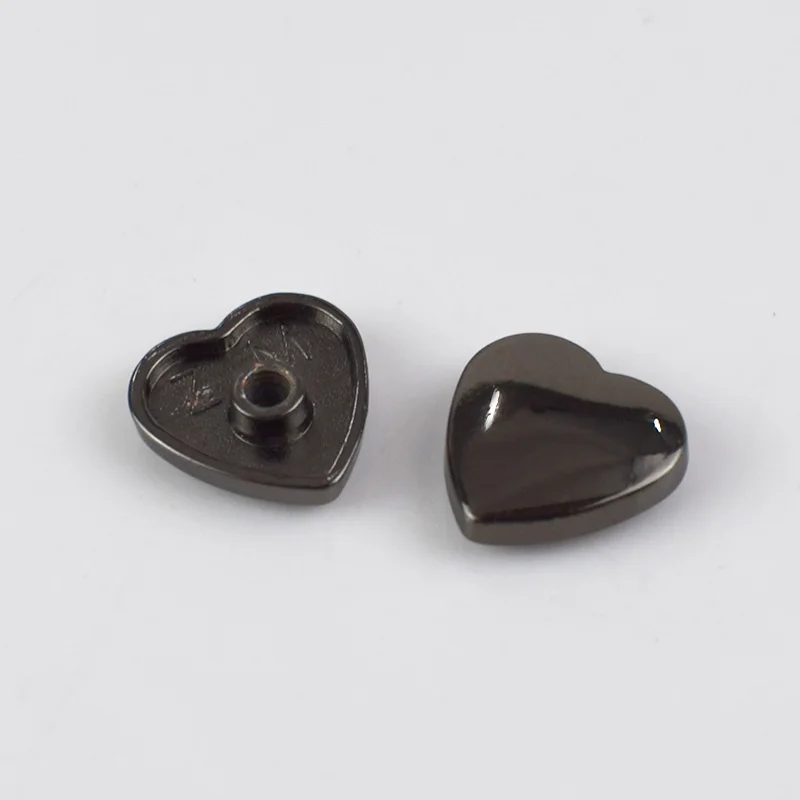 gun black 20/40 шт. 1,3 см сердце заклепки винт для оборудования сумки Сумки из натуральной кожи декоративные заклепки ногтей заклепки металлические пряжки карабин кожаная фурнитура - Цвет: gun black