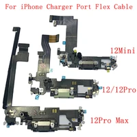 original usb charger port connector flex cable for iphone 12 12mini 12pro max charging with microphone repair replacement part