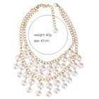 Ювелирные изделия ZRM, 2 сломанных девушки, жемчужные бусины, золотое ожерелье, кулон, косплей