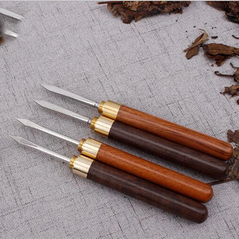 Чайный нож из нержавеющей стали сандалового дерева игла для чая искусственной