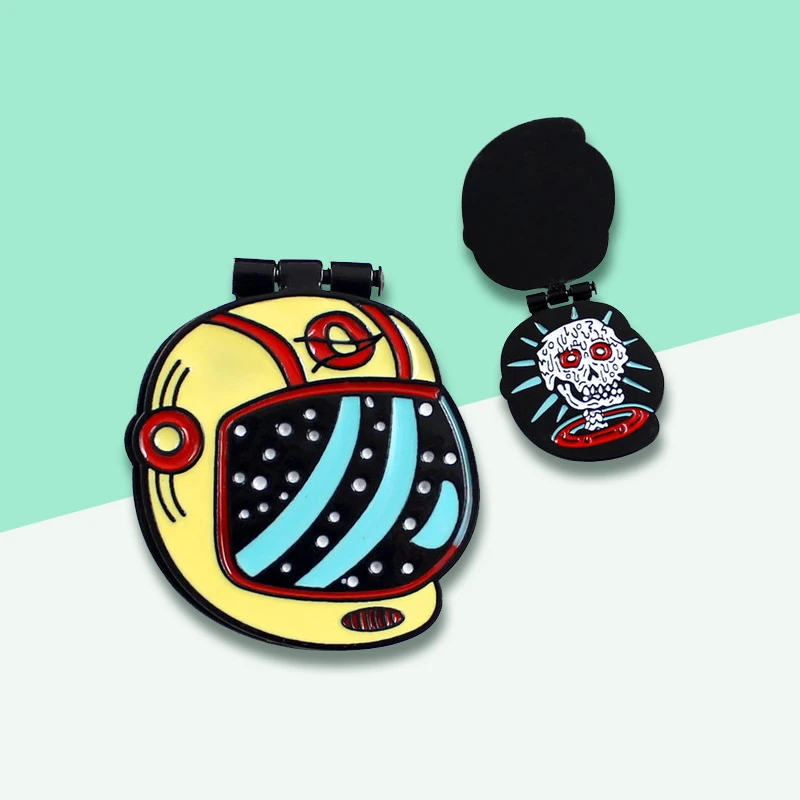 Складная брошь для Хэллоуина Космический шлем космонавта шапка захватывающий