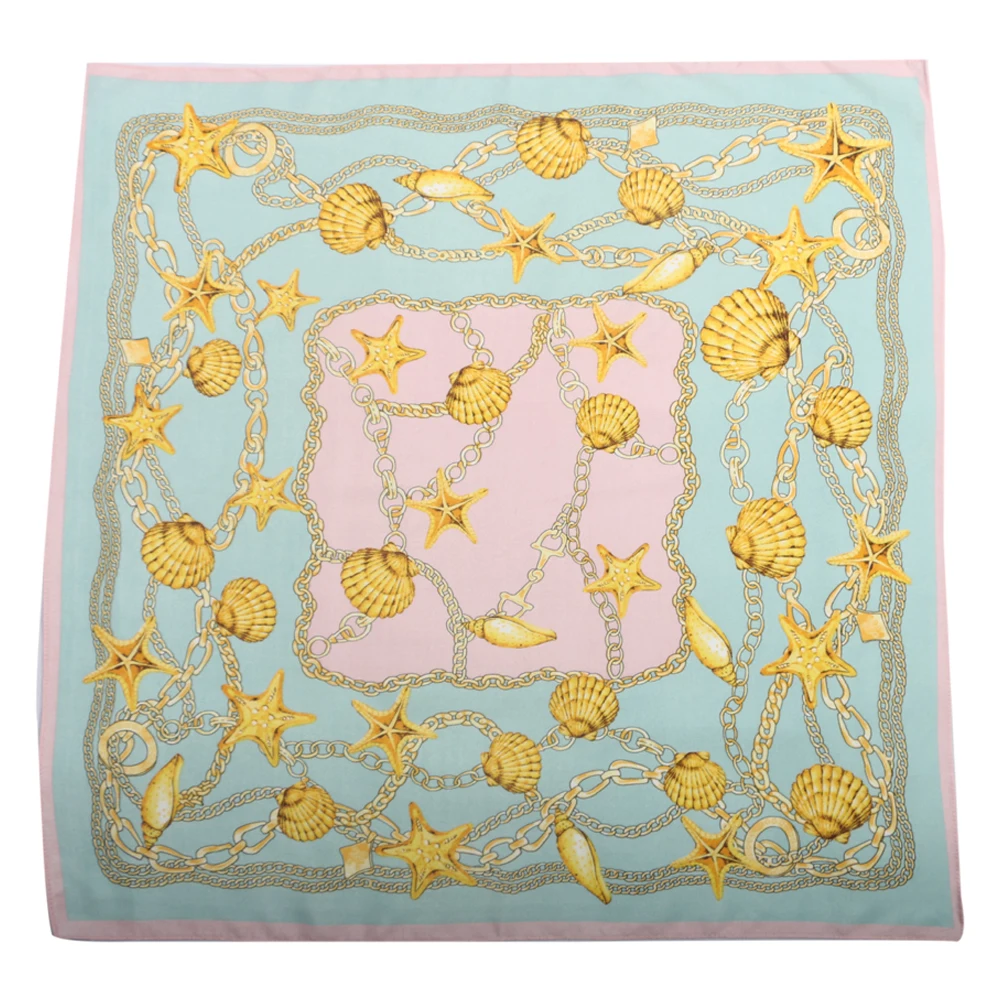 Женские Модные носовые платки шарф весна лето полосатые шелковые квадратные