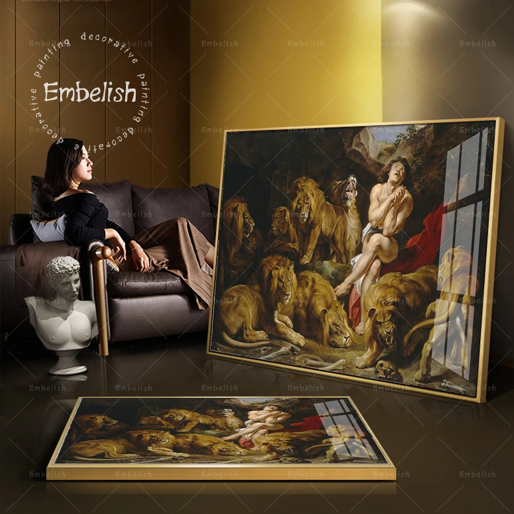 

Embelish 1Pieces Famous Artworks Daniel In The Lions Modern Home Decor Pictures For Living Room Wall Art Posters Canvas Painting