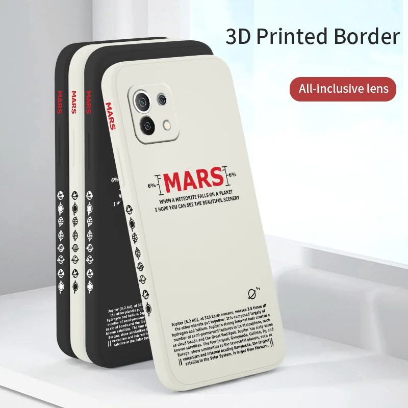 Mars Text Phone Case For Xiaomi Mi 11 10T 10 lite 9T Note 10 Redmi Note 9 9T 8 8Pro 7 7Pro 9 9A K40 K30 Cover