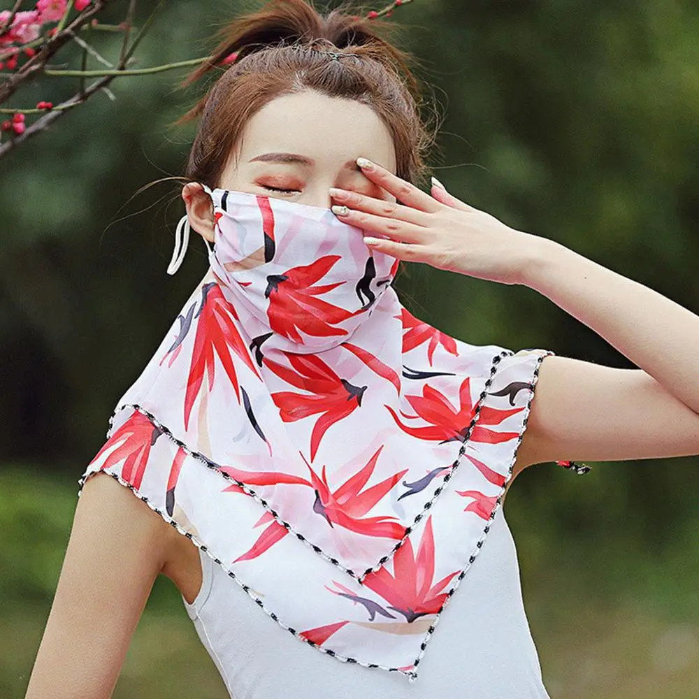 Женская маска для рта Солнцезащитная уличные маски верховой езды Защитный