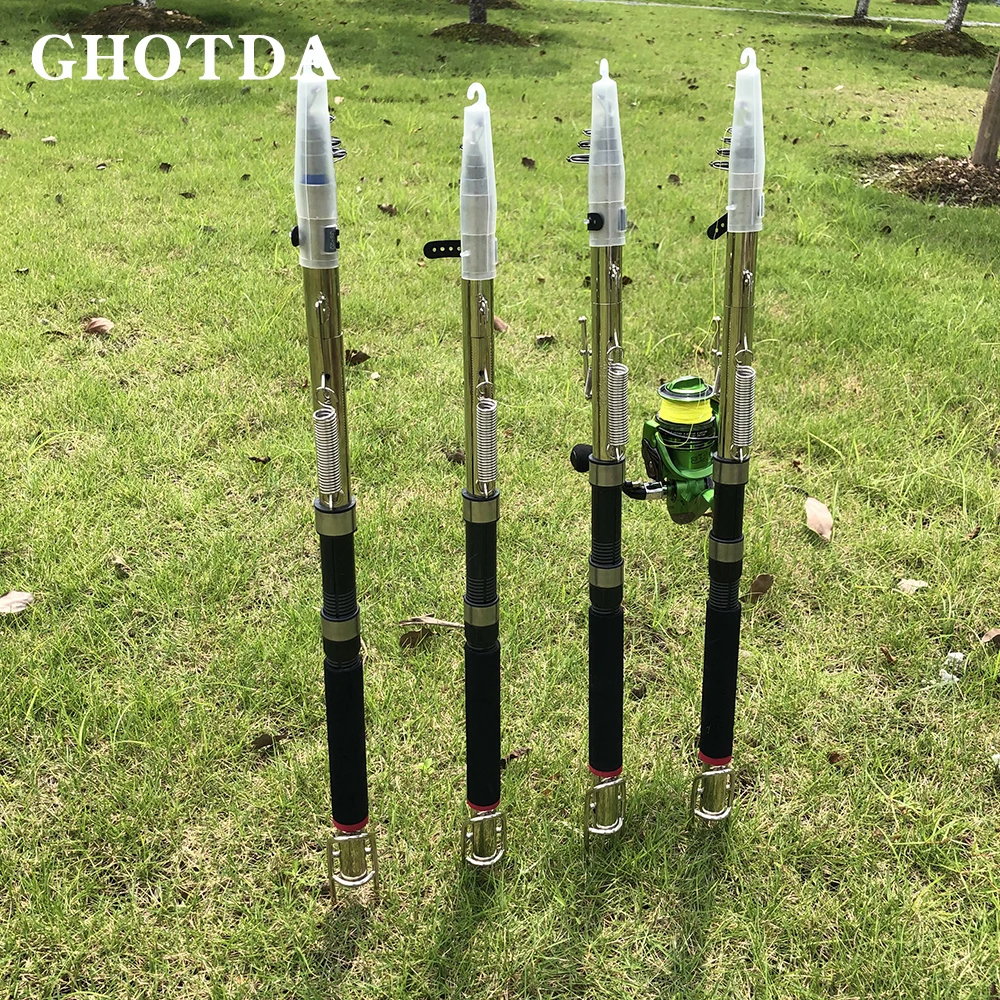 Автоматическая рыболовная удочка GHOTDA телескопический спиннинг 1 8-2 7 м для