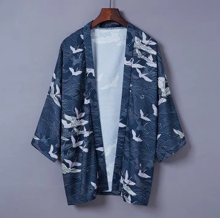 Весенние японские стили кимоно пара кардиган юката женщина мужчина свободный