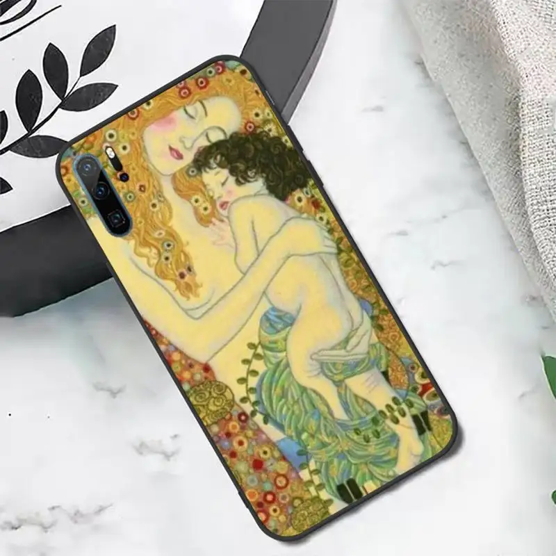 

Gustav Gustav Klimt kiss art Phone Case For Huawei honor Mate P 10 20 30 40 i 9 8 pro x Lite smart 2019 nova 5t