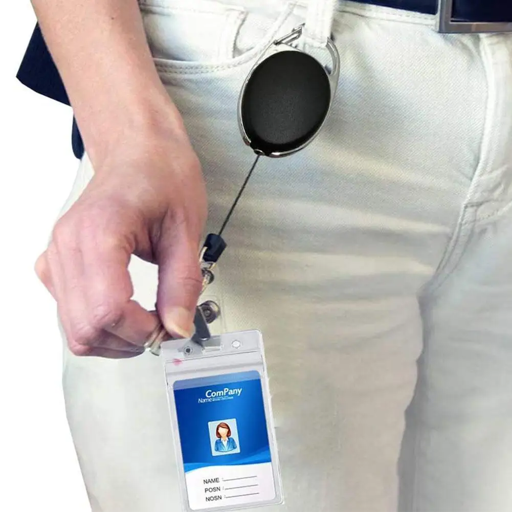 

PVC Transparent Waterproof ID Card Holder Student Card Protective Holder Cover Holder Card Work Accessories Holder C5I2