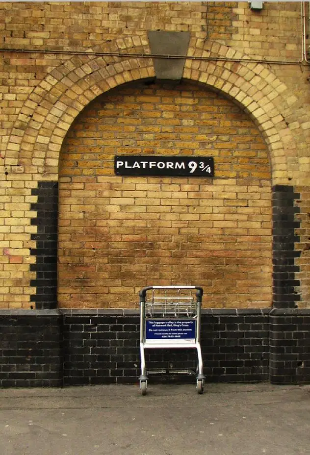 5x7 футов Ретро кирпичная стена Лондон короли крест станция Платформа 9 3/4